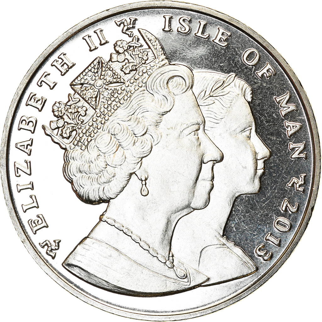 Coin, Isle of Man, Elizabeth II, Crown, 2013, Pobjoy Mint, Jubilé de diamant