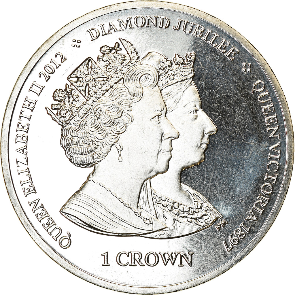 Coin, Isle of Man, Elizabeth II, Crown, 2013, Pobjoy Mint, Jubilé de diamant