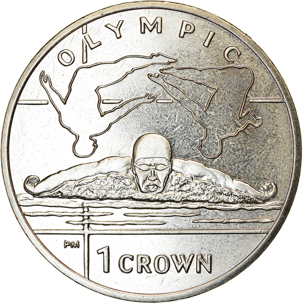 Coin, Isle of Man, Elizabeth II, Crown, 2012, Pobjoy Mint, Discipline olympique