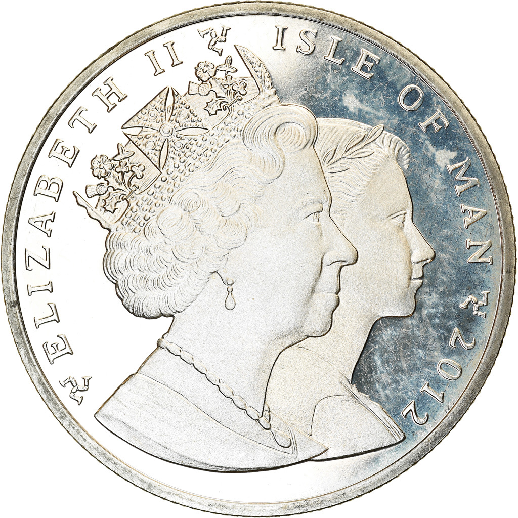Coin, Isle of Man, Elizabeth II, Crown, 2012, Pobjoy Mint, Couronnement de la