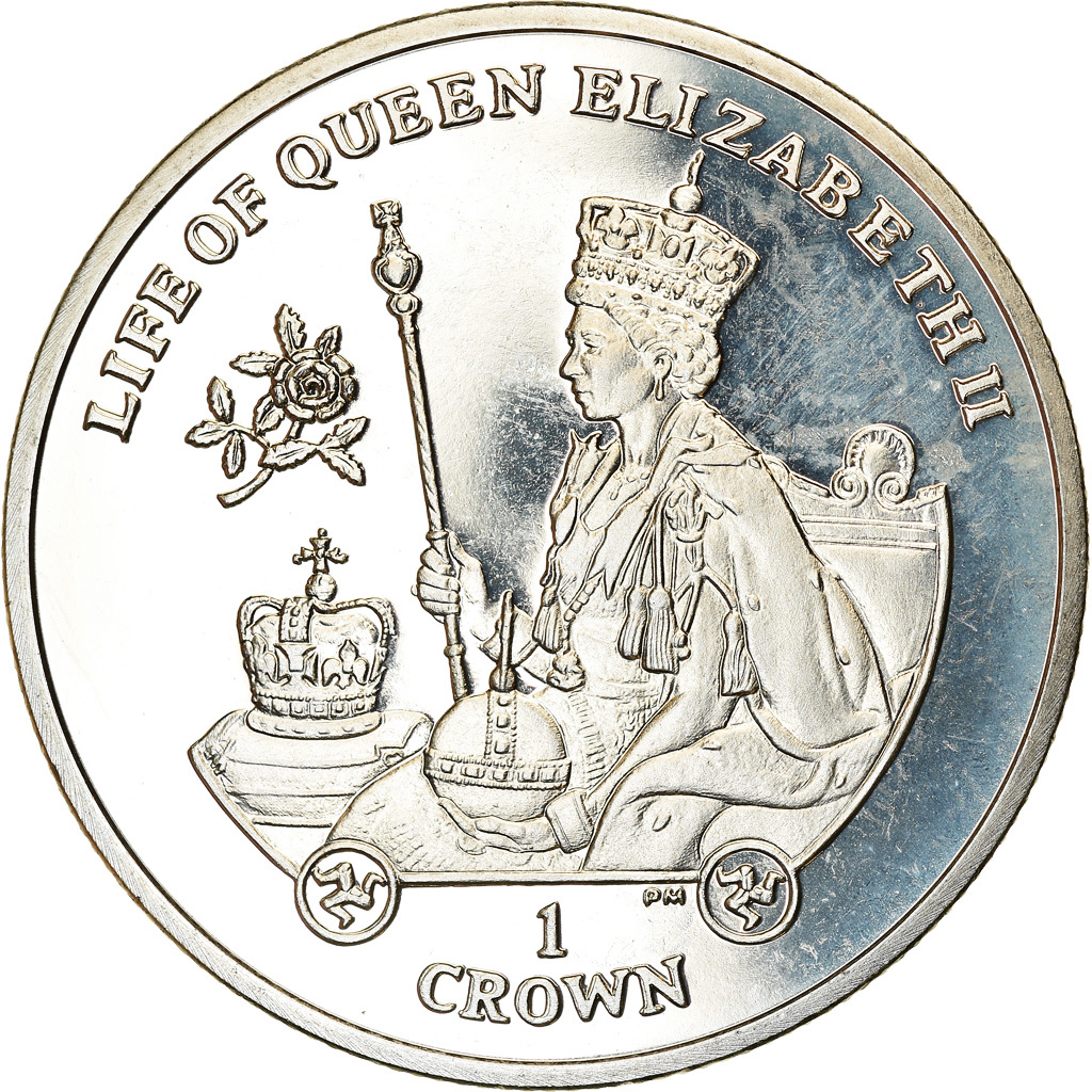 Coin, Isle of Man, Elizabeth II, Crown, 2012, Pobjoy Mint, Couronnement de la