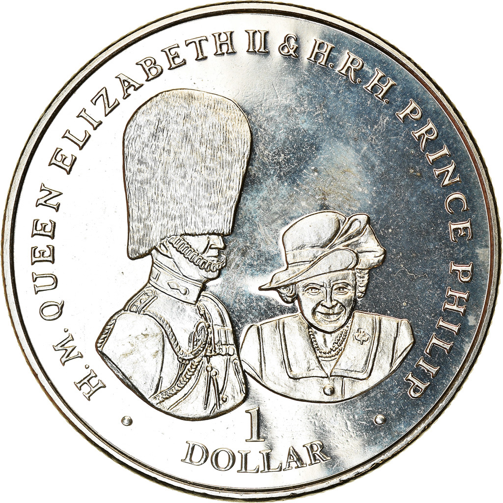 Coin, BRITISH VIRGIN ISLANDS, Dollar, 2017, Franklin Mint, Jubilé de saphir