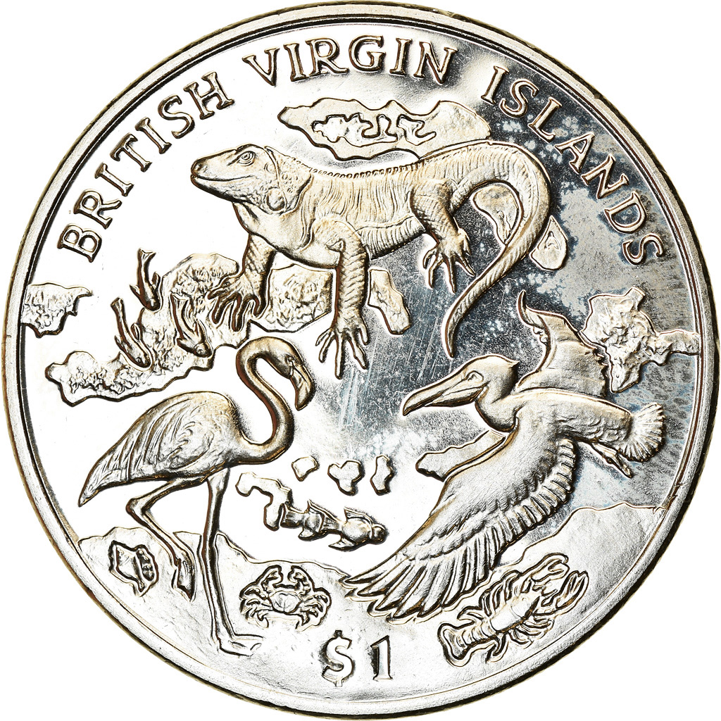 Coin, BRITISH VIRGIN ISLANDS, Dollar, 2018, Franklin Mint, Nature sauvage de