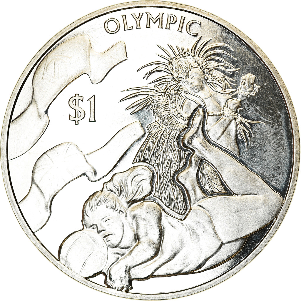 Coin, BRITISH VIRGIN ISLANDS, Dollar, 2016, Franklin Mint, Discipline Olympique
