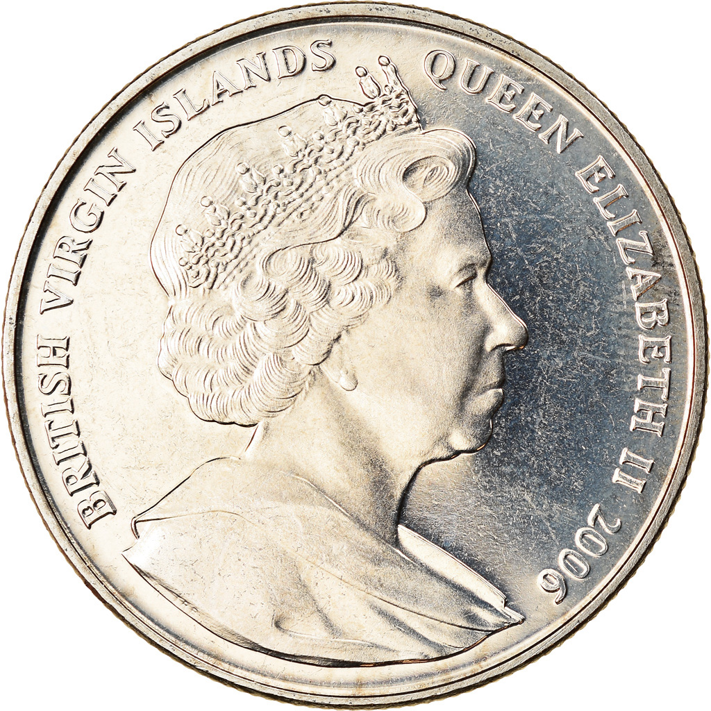 Coin, BRITISH VIRGIN ISLANDS, Dollar, 2006, Franklin Mint, 500ème anniversaire