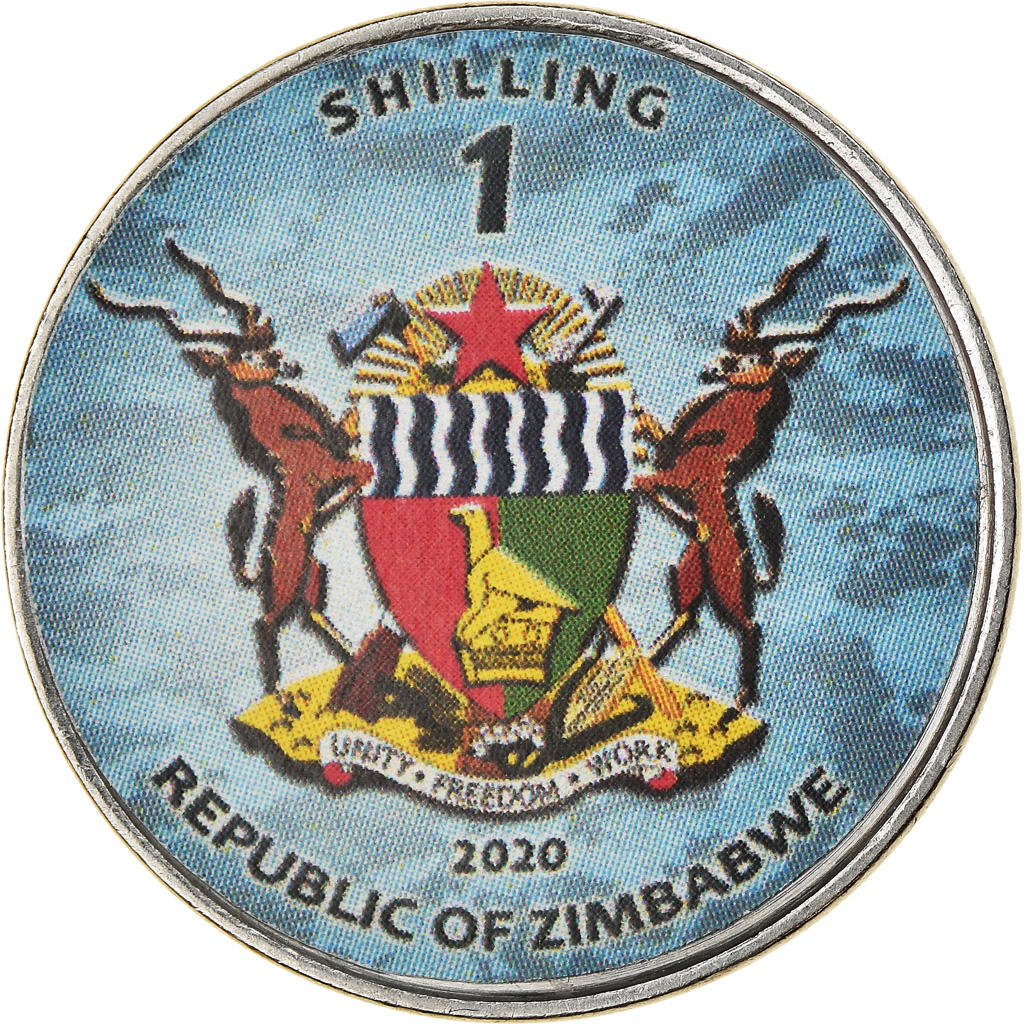 Moneda, Zimbabue, Shilling, 2020, Avions - KC-10 Extender, SC, Níquel chapado