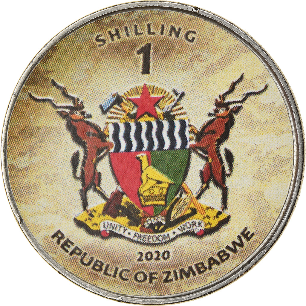 Moneda, Zimbabue, Shilling, 2020, Tanks - TAM, SC, Níquel chapado en acero