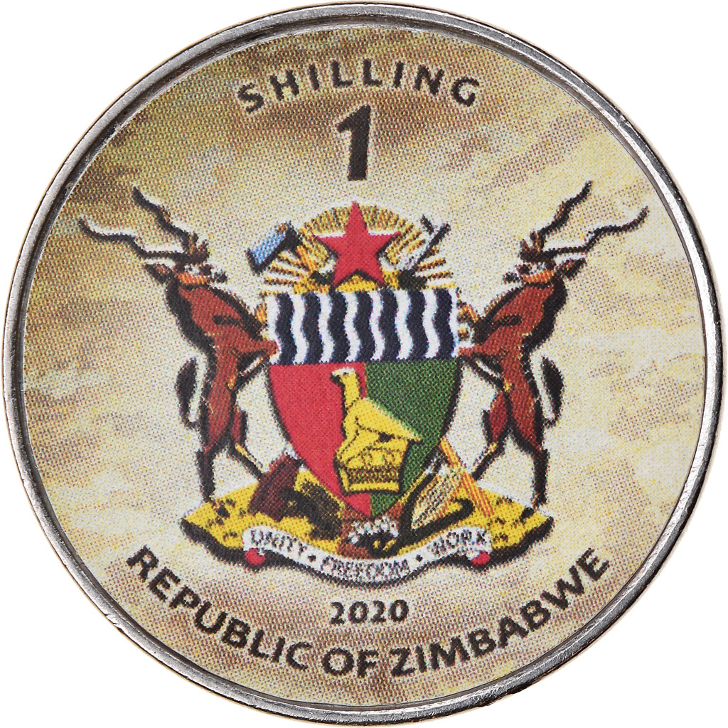 Moneda, Zimbabue, Shilling, 2020, Tanks - T-14 Armata, SC, Níquel chapado en