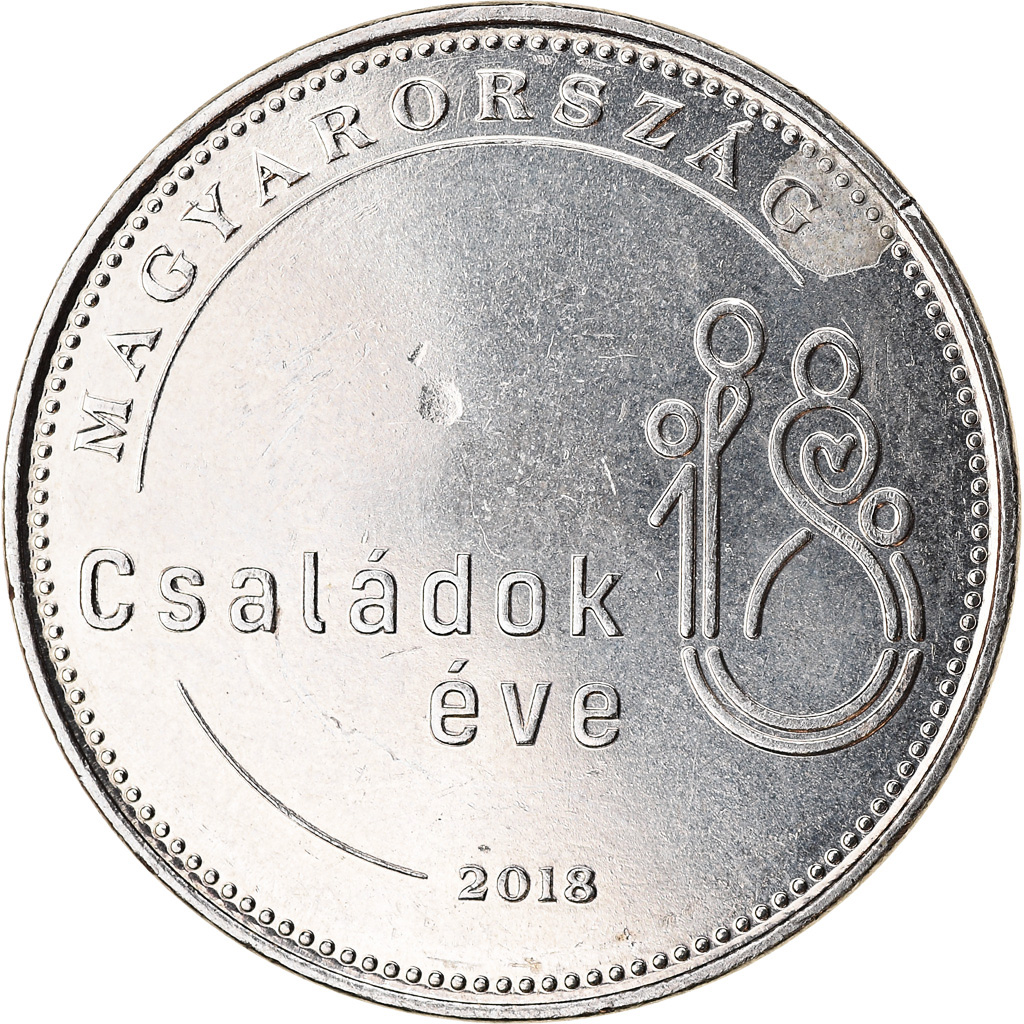 Moneda, Hungría, 50 Forint, 2018, Budapest, Année de la famille, SC