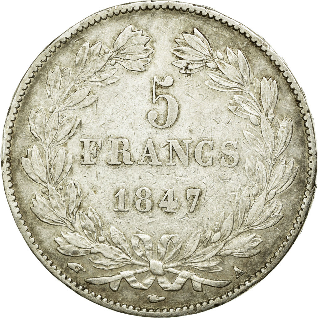 Coin, France, Louis-Philippe, 5 Francs, 1847, Paris, , Silver