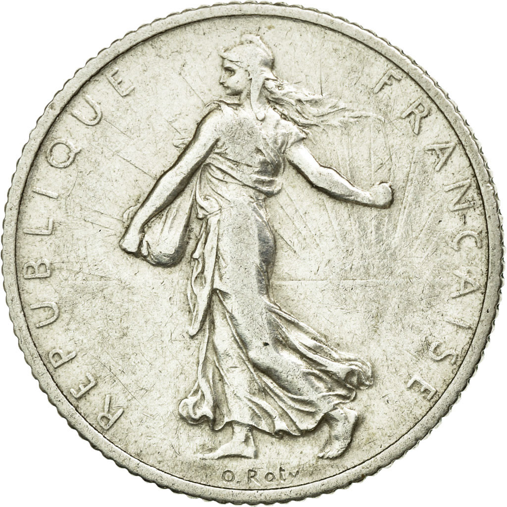 Coin, France, Semeuse, Franc, 1912, Paris, , Silver, KM:844.1