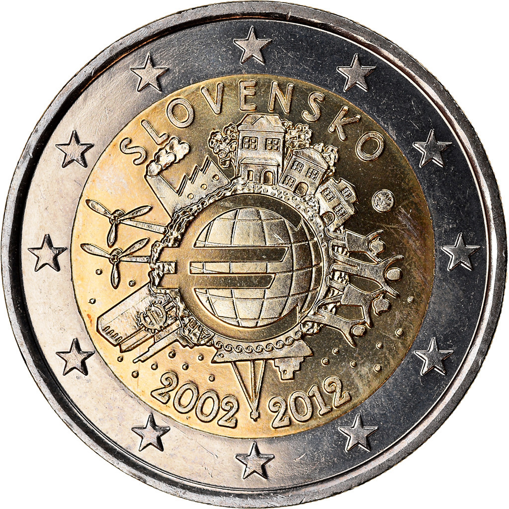 Slovenia, 2 Euro, 10 ans de l'Euro, 2012, , Bi-Metallic