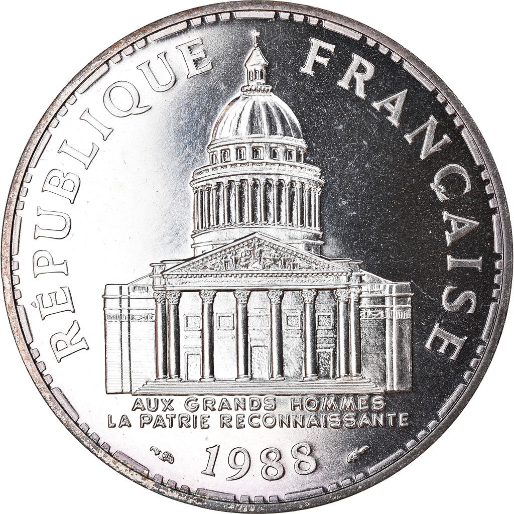 Coin, France, Panthéon, 100 Francs, 1988, Paris, , Silver, KM:951.1