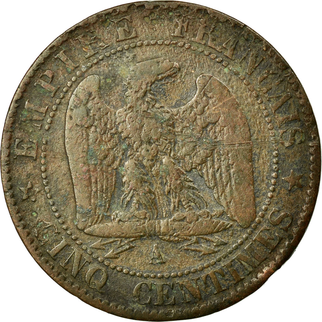 Coin, France, Napoleon III, Napoléon III, 5 Centimes, 1862, Paris, 