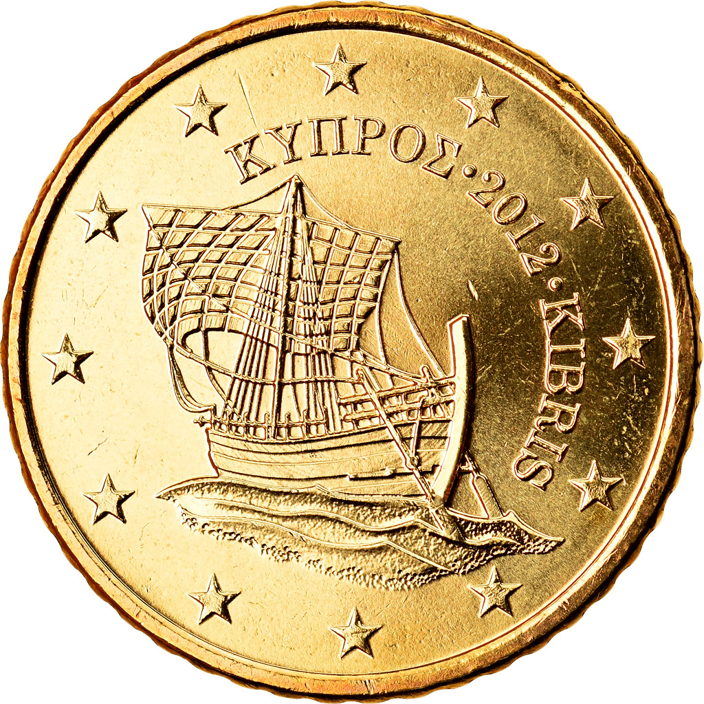 Zypern, 50 Euro Cent, 2012, UNZ, Messing, KM:83