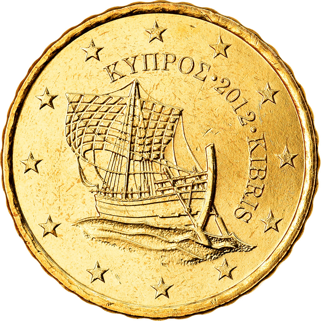 Zypern, 10 Euro Cent, 2012, UNZ, Messing, KM:81