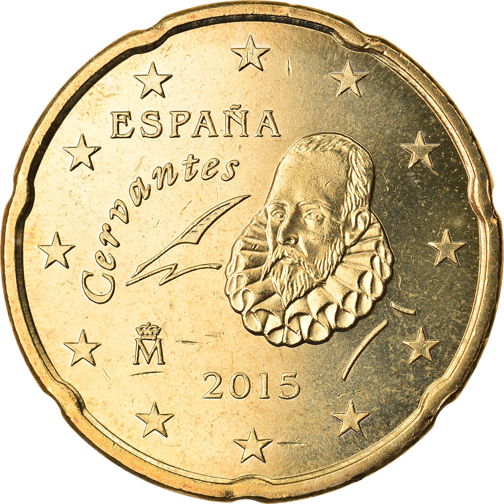 Spanien, 20 Euro Cent, 2015, UNZ, Messing