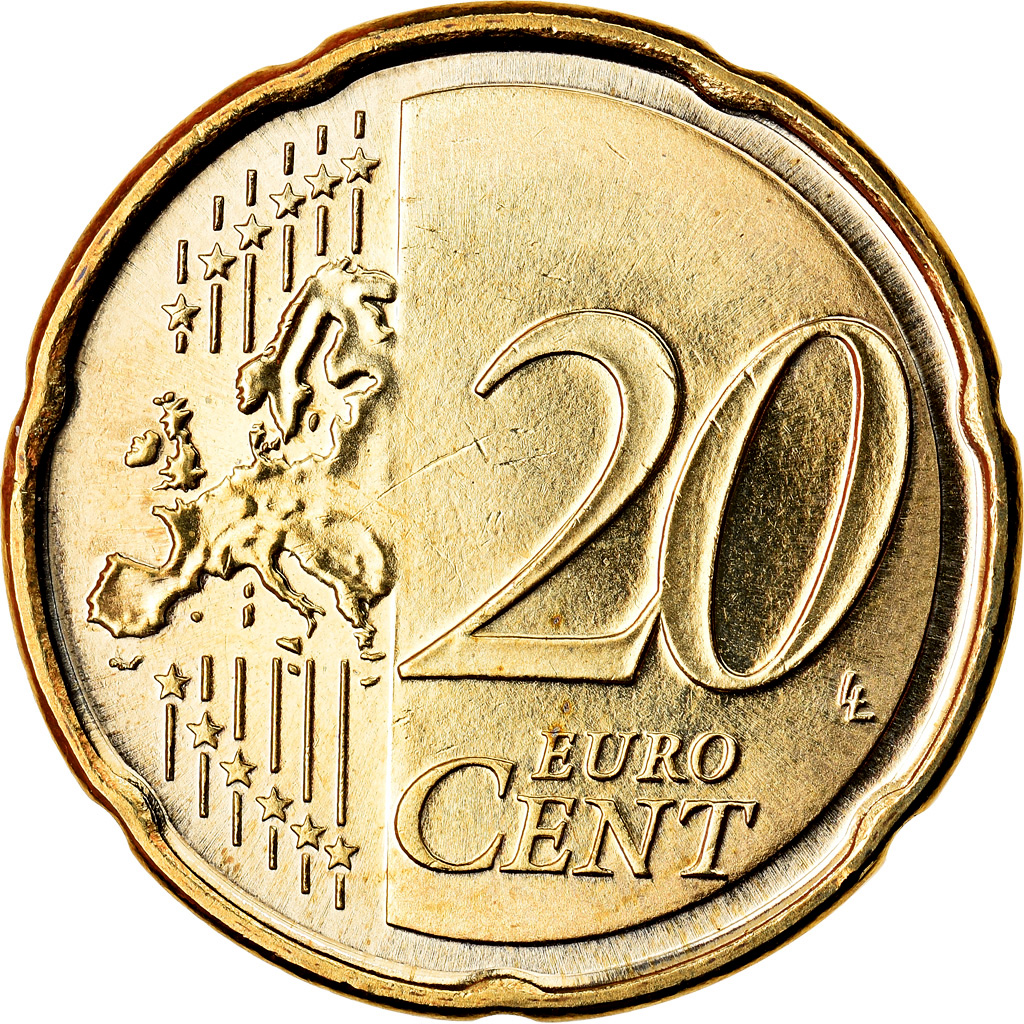 [#791167] Finland, 20 Euro Cent, 2012, MS(63), Brass, KM:127