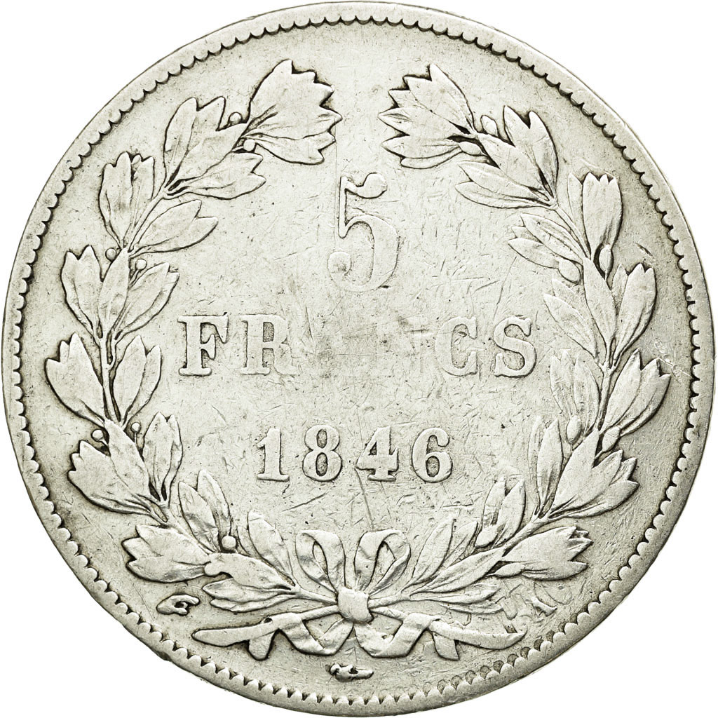 Coin, France, Louis-Philippe, 5 Francs, 1846, Paris, , Silver