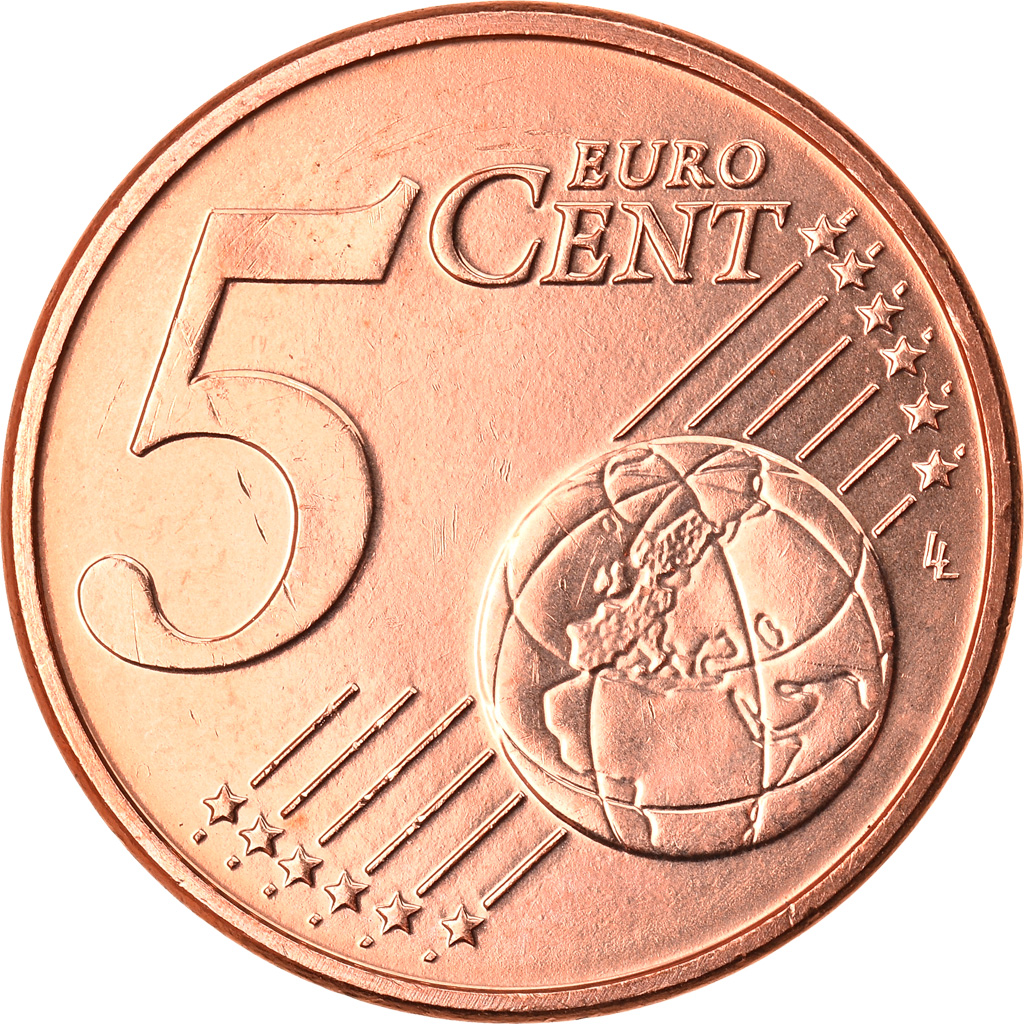 Luxemburg, 5 Euro Cent, 2012, UNZ, Copper Plated Steel, KM:77