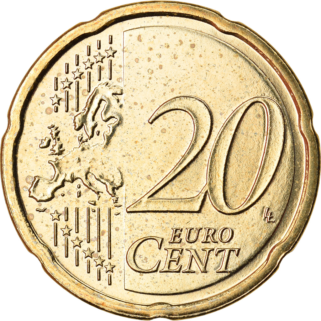 Luxembourg, 20 Euro Cent, 2013, MS(63), Brass, KM:New