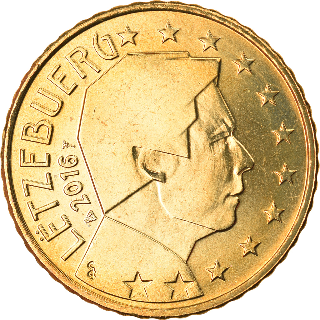 Luxemburg, 50 Euro Cent, 2016, UNZ, Messing, KM:New