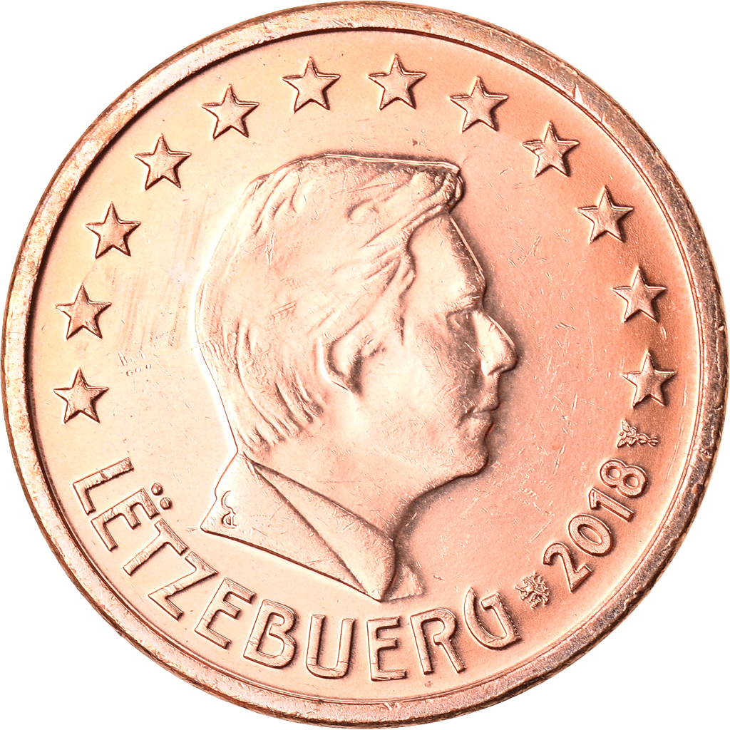 Luxemburg, Euro Cent, 2018, UNZ, Copper Plated Steel, KM:New