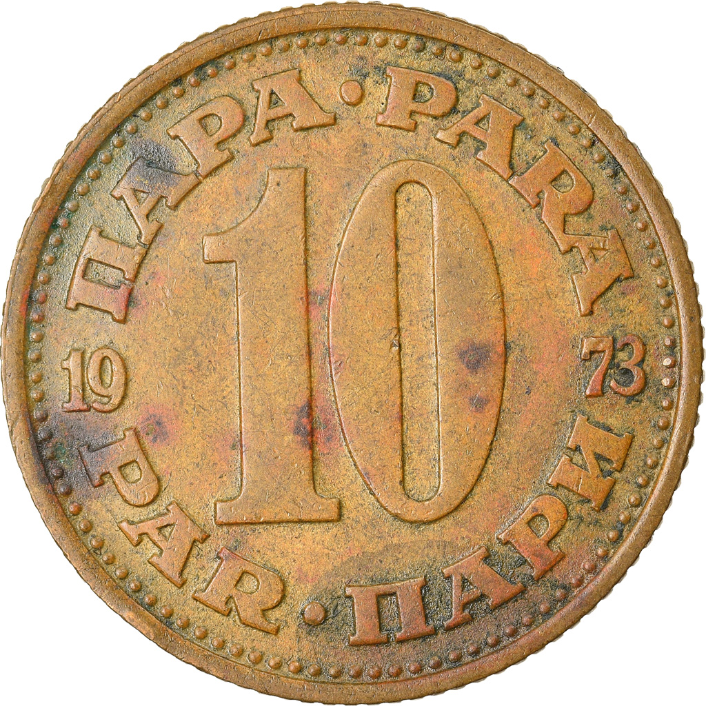 Moneda, Yugoslavia, 10 Para, 1973, MBC, Latón, KM:44
