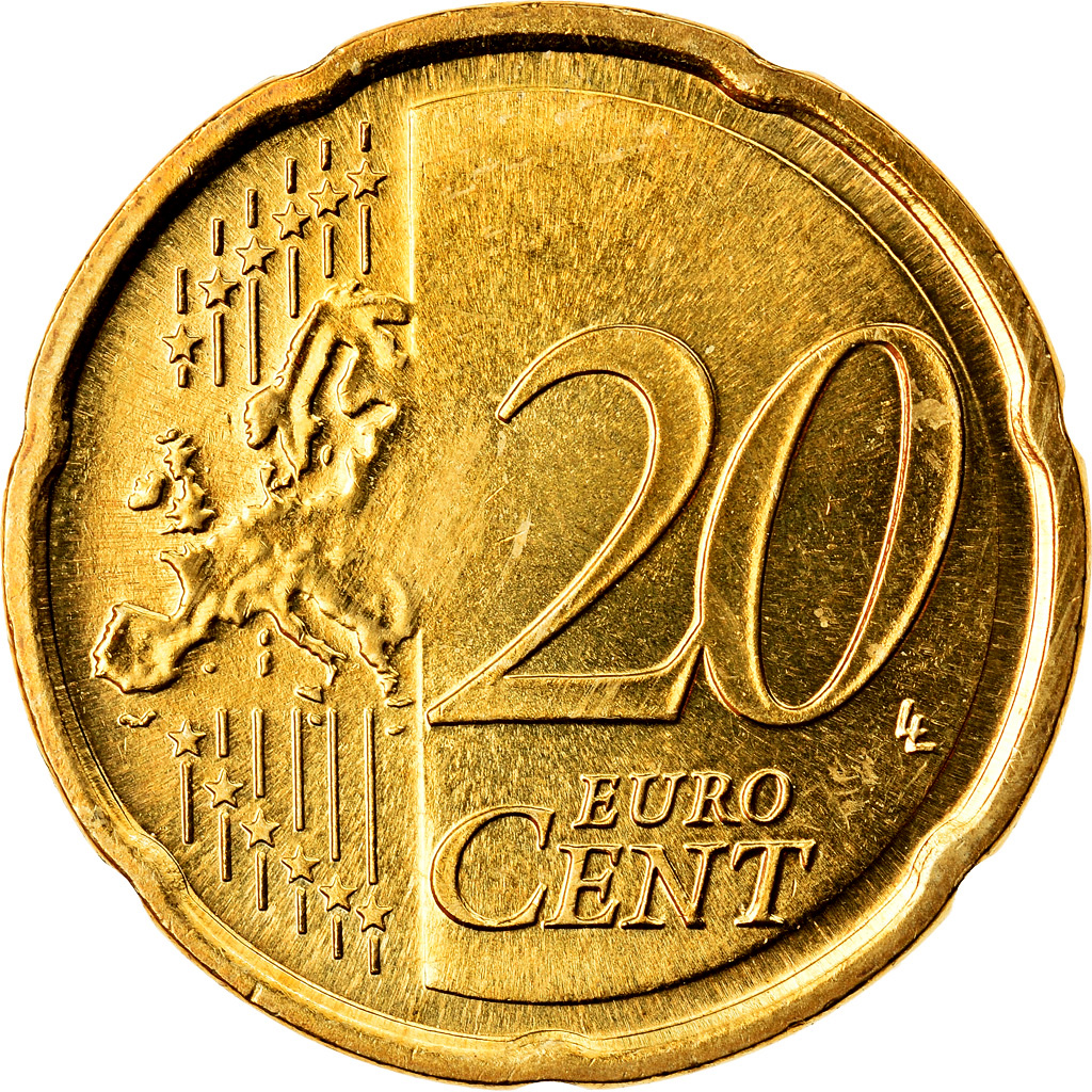 Bundesrepublik Deutschland, 20 Euro Cent, 2007, Stuttgart, UNZ, Messing, KM:255
