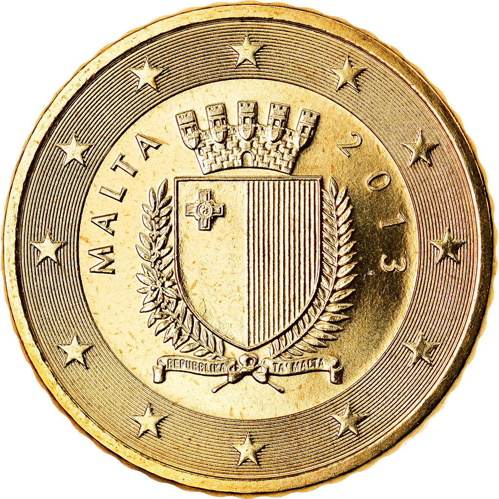 Malta, 50 Euro Cent, 2013, UNZ, Messing, KM:New