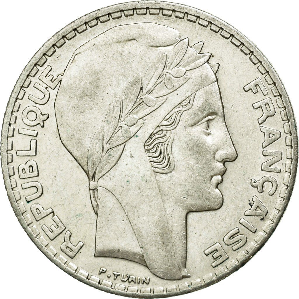 Coin, France, Turin, 20 Francs, 1937, Paris, , Silver, KM:879