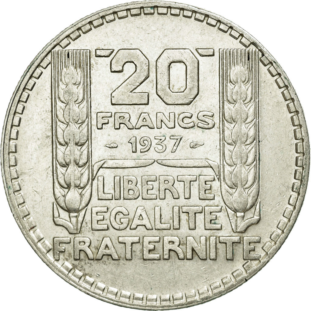 Coin, France, Turin, 20 Francs, 1937, Paris, , Silver, KM:879