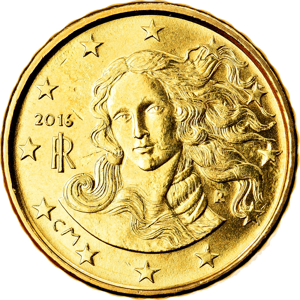 Italy, 10 Euro Cent, 2016, , Brass, KM:New | European Coins