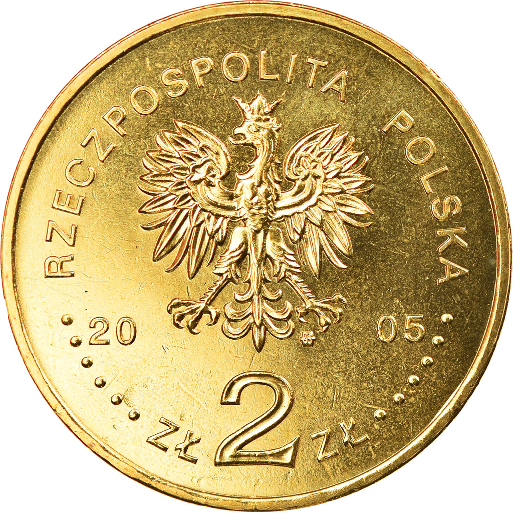 Moneta, Polska, 2 Zlote, 2005, Warsaw, AU(55-58), Mosiądz, KM:608