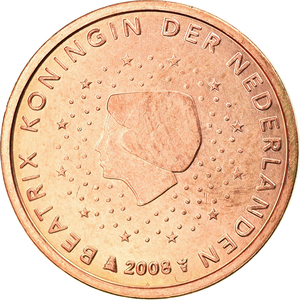 Niederlande, 2 Euro Cent, 2008, Utrecht, SS+, Copper Plated Steel, KM:235
