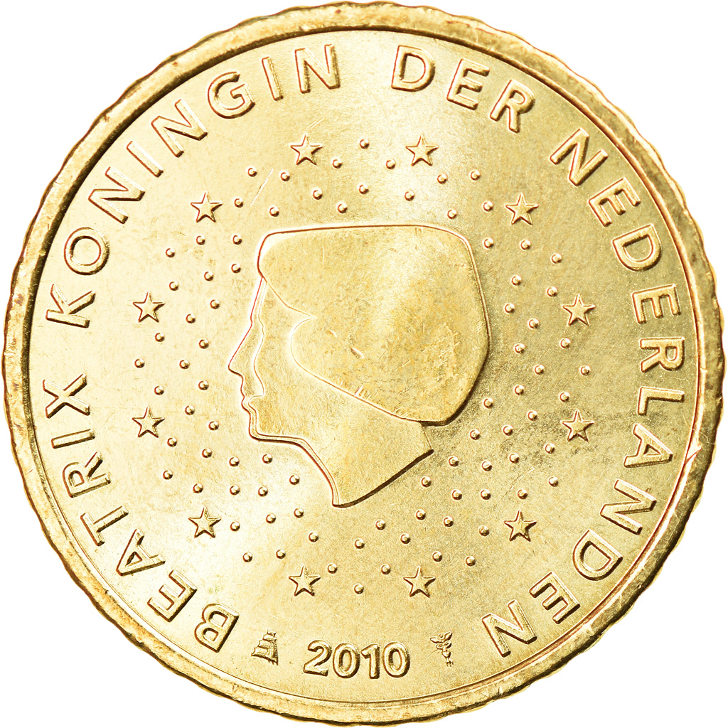 Niederlande, 50 Euro Cent, 2010, Utrecht, VZ, Messing, KM:270