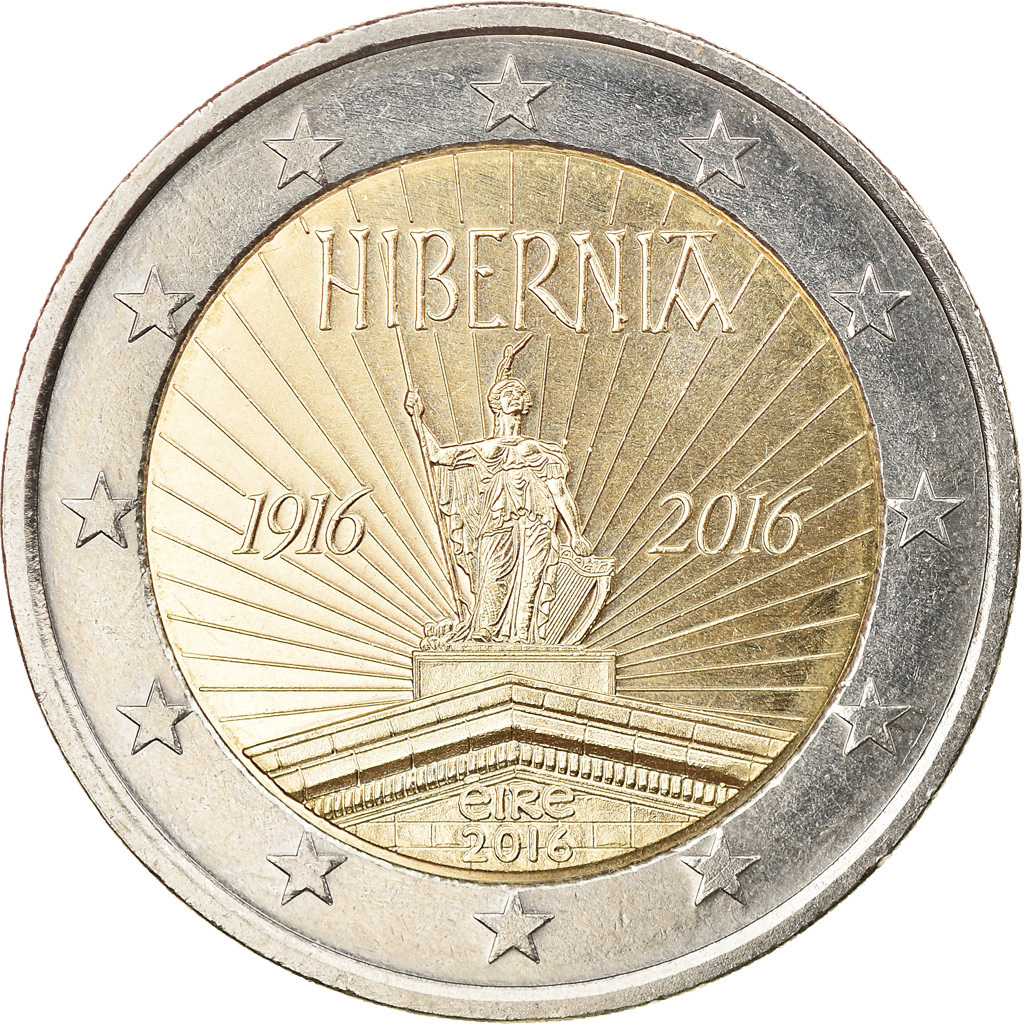 Ireland, 2 Euro, Hibernia, 2016, , BiMetallic, KM88 European Coins Ireland, 2 Euro, Hibernia, 2016, , BiMetallic, KM88 European Coins