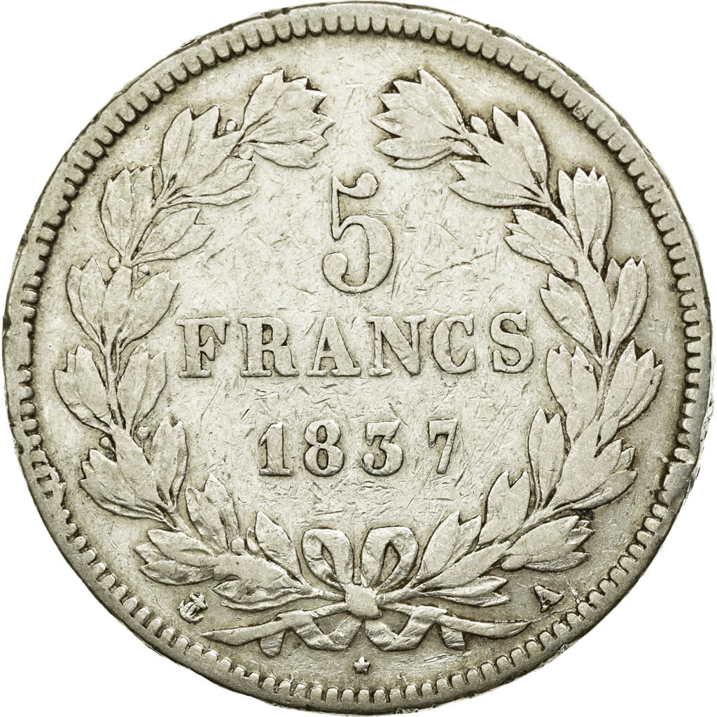 Coin, France, Louis-Philippe, 5 Francs, 1837, Paris, , Silver