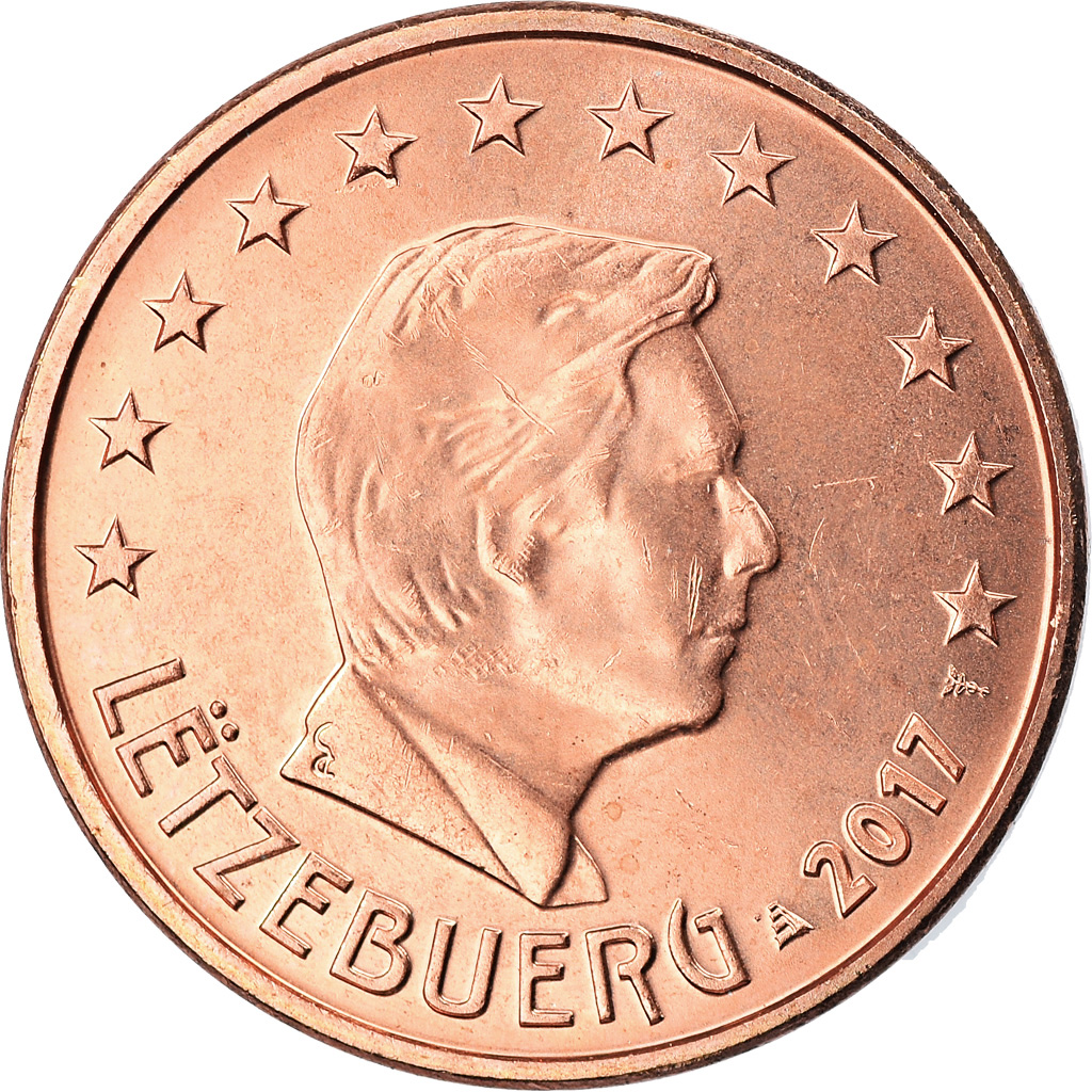 [#795620] Luxemburg, 5 Euro Cent, 2017, UNZ, Copper Plated Steel, KM:New