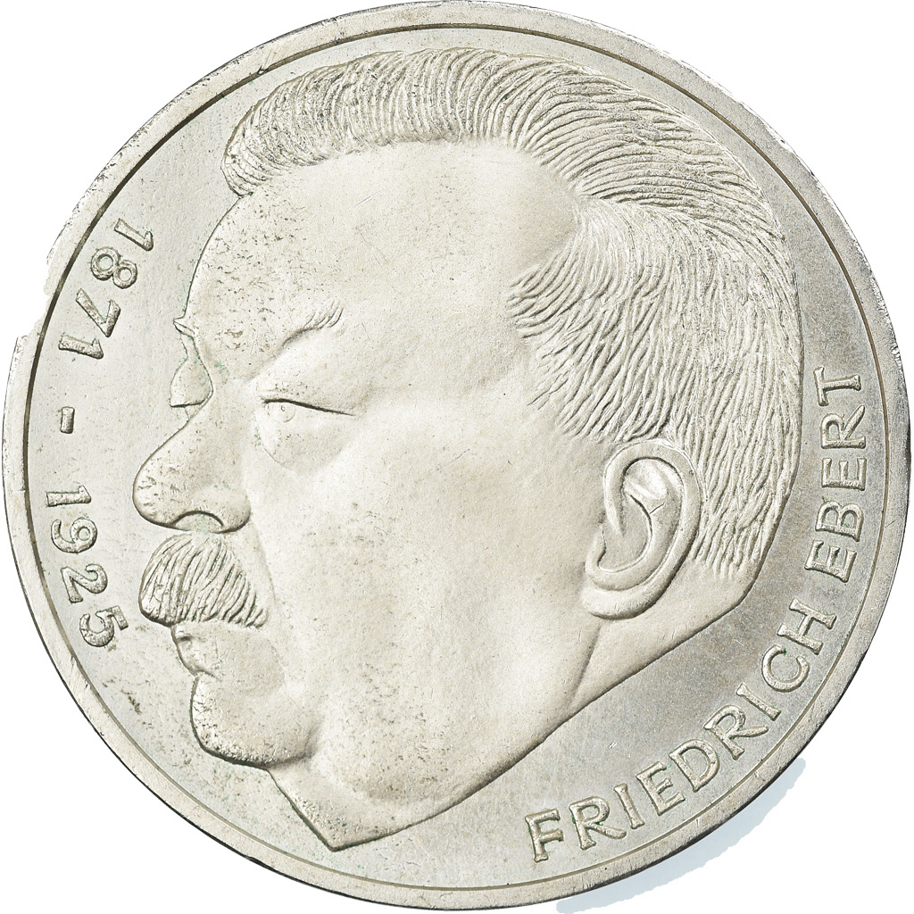 Coin, GERMANY - FEDERAL REPUBLIC, Friedrich Ebert, 5 Mark, 1975, Hamburg