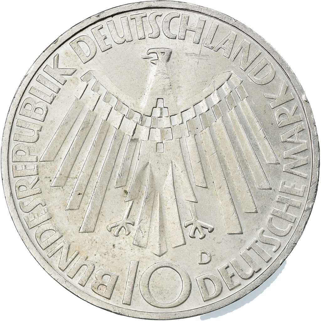 Coin, GERMANY - FEDERAL REPUBLIC, 10 Mark, 1972, Munich, , Silver