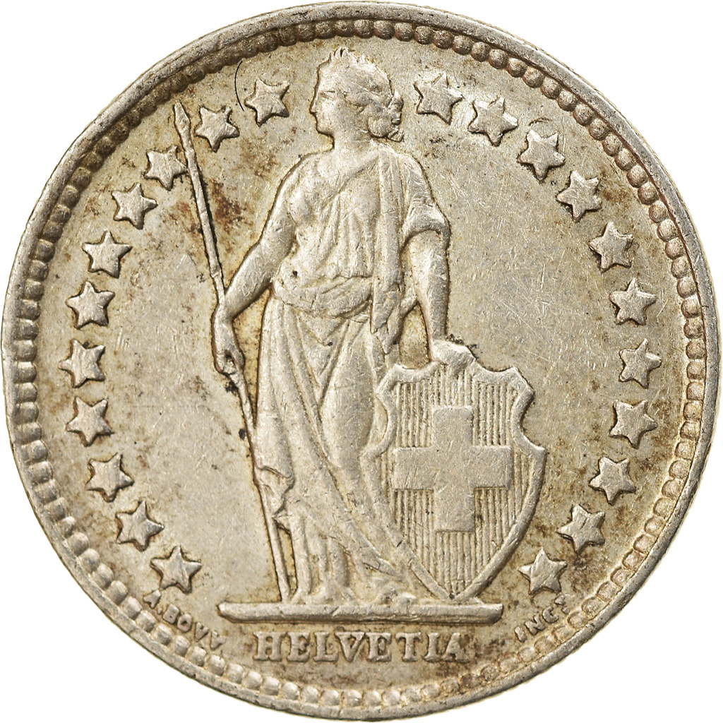 Moneda, Suiza, 1/2 Franc, 1942, Bern, MBC, Plata, KM:23