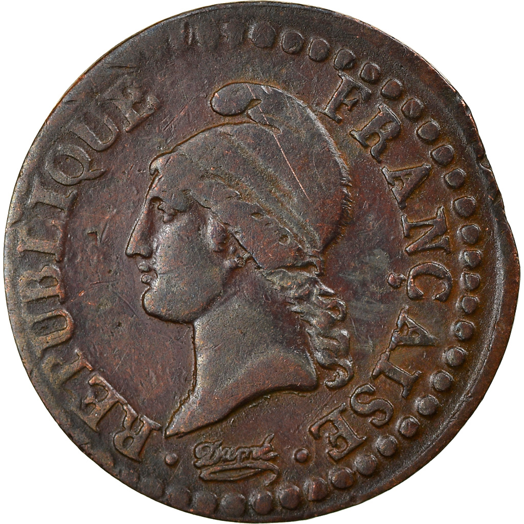 Coin, France, Dupré, Centime, AN 6, Paris, , Bronze, KM:646