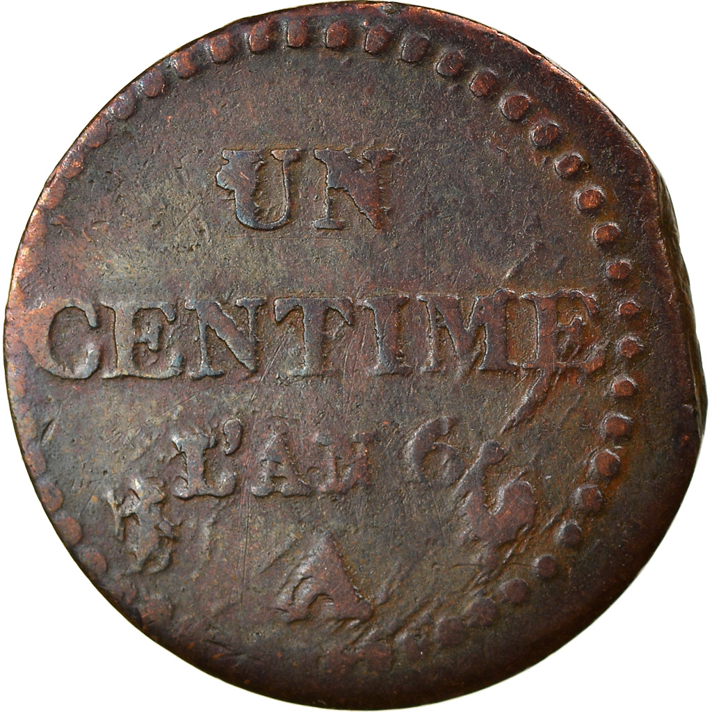 Coin, France, Dupré, Centime, AN 6, Paris, , Bronze, KM:646