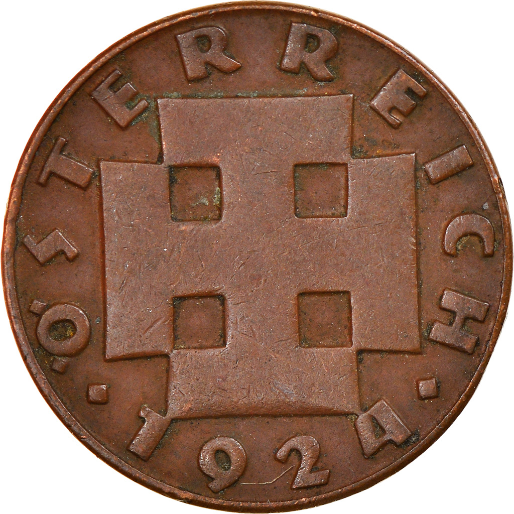 Münze, Österreich, 200 Kronen, 1924, SS, Bronze, KM:2833