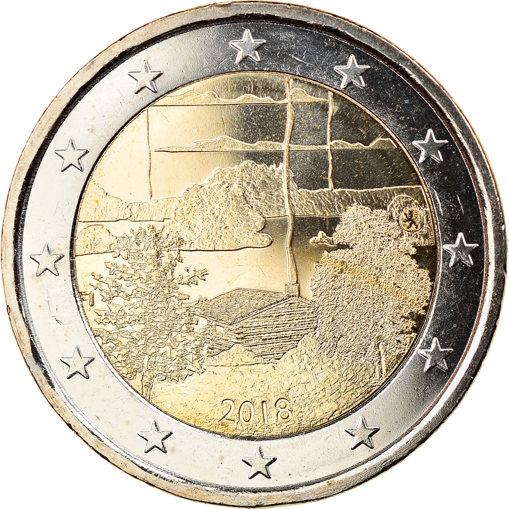 Finland, 2 Euro, Finnish Sauna Culture, 2018, MS(63), Bi-Metallic, KM:New