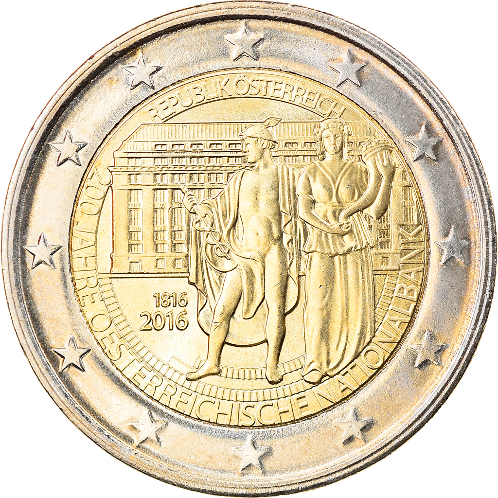 Austria, 2 Euro, Banque nationale, 2016, MS(63), Bi-Metallic, KM:New