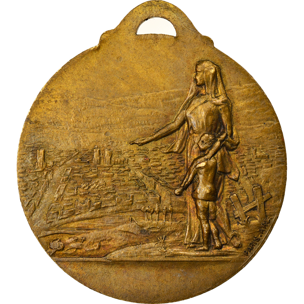 France, Medal, Art Nouveau, Liberatum, History, Laurens, , Copper