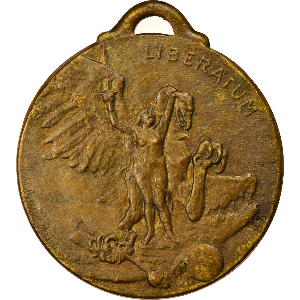France, Medal, Art Nouveau, Liberatum, History, Laurens, , Copper