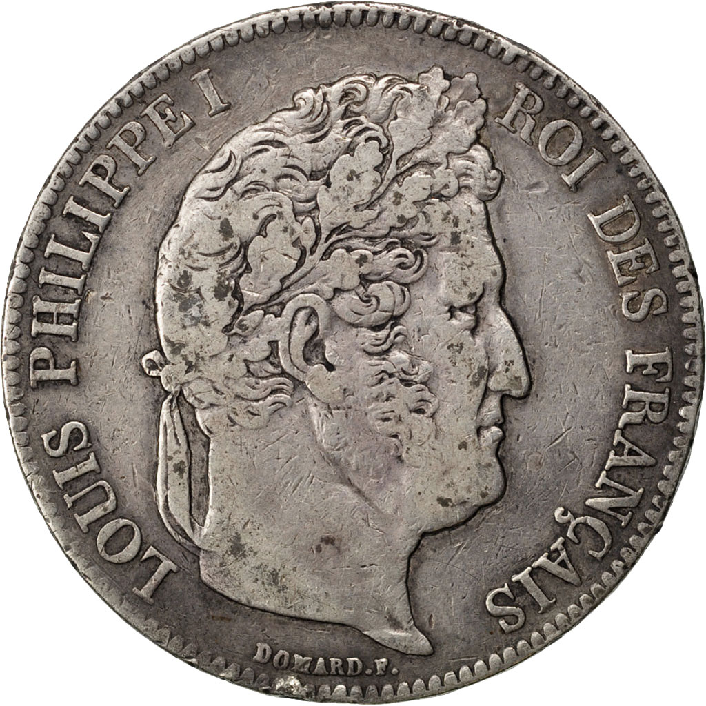 Coin, France, Louis-Philippe, 5 Francs, 1839, Rouen, , Silver